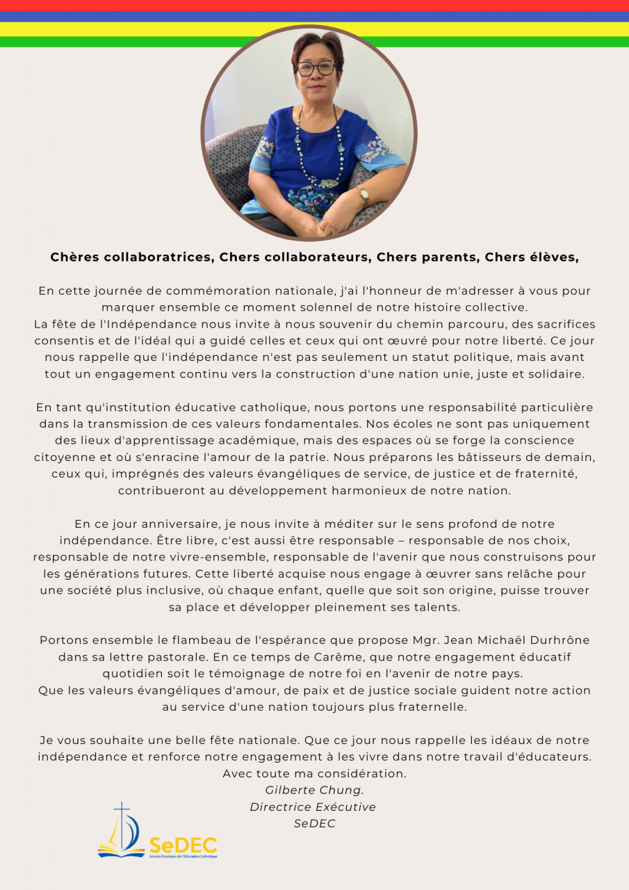 Message du Dr Chung